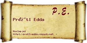 Prátl Edda névjegykártya